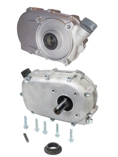 Редуктор с автоматическим сцеплением 1:2 двигателя LIFAN 173F-192F, KP460 (выходной вал диаметром 22мм, под вал двигателя диаметром 25мм) (межкрепежное расстояние 90мм)