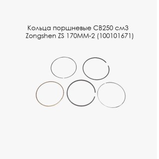 Кольца поршневые 4х такт. хх,хх мм CB250 см3 Zongshen ZS 170MM-2 (100101671)
