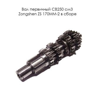 Вал первичный CB250 см3 Zongshen ZS 170MM-2 в сборе (100203443)