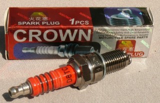 Свеча CROWN D8TC (NGK DR8EA) на китайские мотоциклы 125-150см3