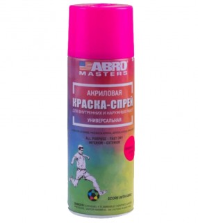 Краска спрей ABRO  флуоресцентная РОЗОВАЯ аэрозоль (400 мл.) 106