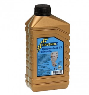 Масло RAVENOL Outboardoel Fullsynth NMMA TC-W3 (1л) синтетическое для 2-х тактных лодочных моторов (63741)