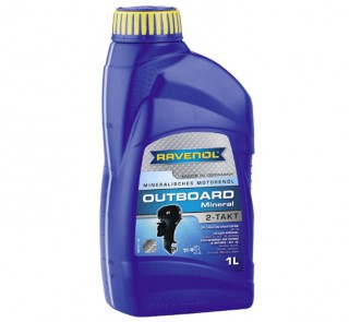 Масло RAVENOL Outboardoel Mineral NMMA TC-W3 (1л) минеральное, для 2-х тактных лодочных моторов (63731)